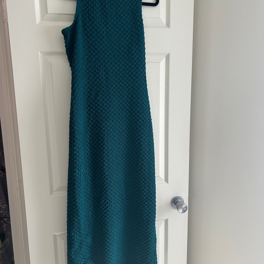 Donna Morgan Racerback Teal Dress